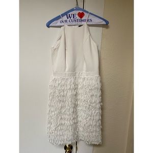 BHLDN promenade fringe halter dress